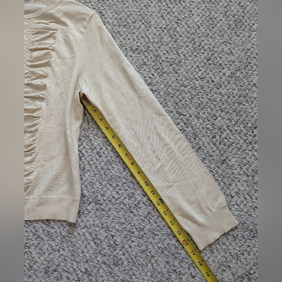 Liz Claiborne Womens (Size Large) Cardigan w/Beading, Sequins & Rouching Detail - Picture 11 of 14